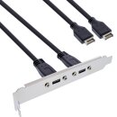 InLine® Slotblende USB-C zu USB 3.1 Frontpanel Key-A...