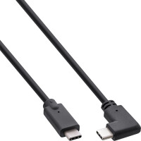 InLine® USB 3.2 Gen.2 Cable, USB Type-C male/male angled, black, 0.5m