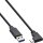 InLine® USB 3.2 Cable, USB Type C male angled to A male, black, 0.3m