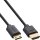 InLine® Slim Ultra High Speed HDMI Kabel, 8K4K, A Stecker / C Stecker (Mini), schwarz / gold, 1,5m