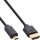 InLine® Slim Ultra High Speed HDMI Kabel, 8K4K, A Stecker / D Stecker (Micro), schwarz / gold, 0,3m