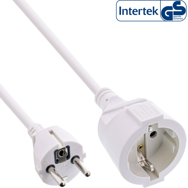 InLine® Power Extension Cable Type F white 15m