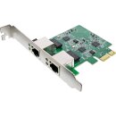 InLine® Dual Gigabit network card, 1x RJ45 2.5Gb/s, PCIe x1, incl. low profile bracket