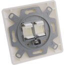 InLine® Frame set for 2x RJ45 Keystone SNAP-In, white RAL9010