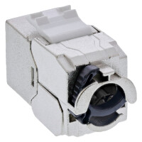 24pcs. Bulk-Pack InLine® Keystone RJ45 jack slim, SNAP-In, Cat.8.1, integrated cable tie