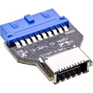 InLine® USB 3.0 Mainboard to USB 3.2 Type-E Key-A Adapter internal