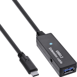InLine® USB 3.2 Gen.1 active extension, USB-C male to...