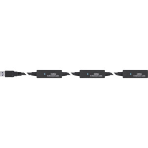 InLine® USB 3.2 Gen.1 Aktiv-Verlängerung, USB-A Stecker an USB-C Buchse, 10m