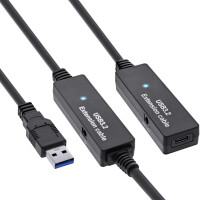 InLine® USB 3.2 Gen.1 active extension, USB-A male to USB-C female, 10m