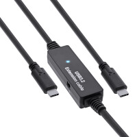 InLine® USB 3.2 Gen.1 active cable, USB-C male to USB-C male, 10m