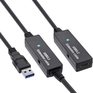 InLine® USB 3.2 Gen.1 active extension, USB-A male to...