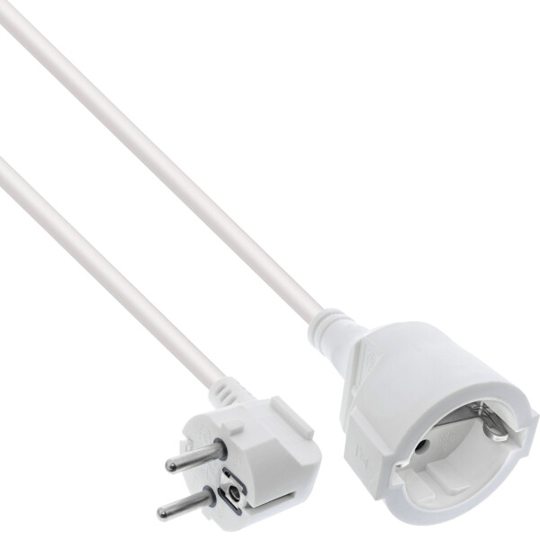 InLine® Power Extension Cable angeld Type F white 5m