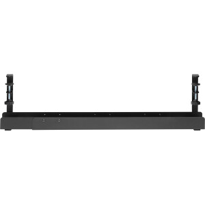 InLine® Universal cable guide rail, 3 levels 80/100/120 cm, for under-table mounting, with screw clamps, black