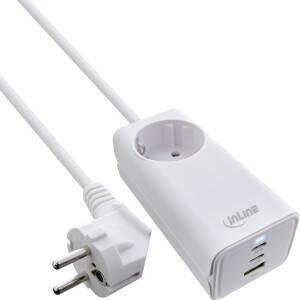 InLine® USB power supply, 65W charger, 2x USB-C + 1x...