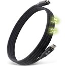 InLine® Magnetic USB-C Kabel, USB-C Stecker/Stecker, 100W, schwarz, 1,5m