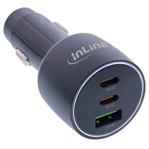 InLine® USB car power adapter Power Delivery, 2x...