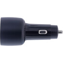 InLine® USB KFZ Stromadapter Power Delivery, 2x USB-C + QC USB-A, schwarz, max. 100W