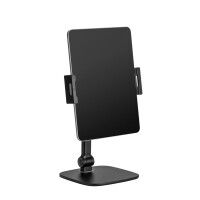 InLine® Tisch Tablet Halterung mit Standfuß, bis 12,9", schwarz