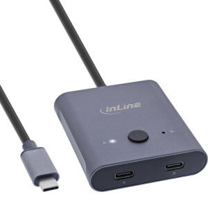InLine® USB-C switch, bidirectional switch, 10Gb/s, 100W