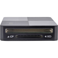 InLine® USB 3.2 Multi Cardreader Hub, SD/TF/MS/XD/CF, 3-Port USB-A, Dual USB-C/A Anschluss